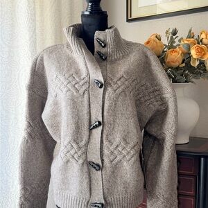 Cyrus Gray Button-Up Cardigan Sweater